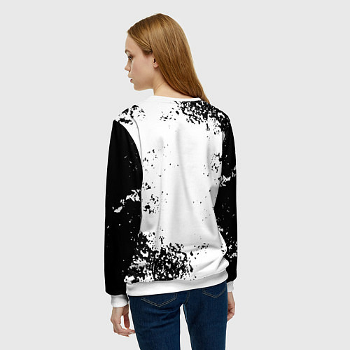 Женский свитшот Asking Alexandria - рок пес / 3D-Белый – фото 4