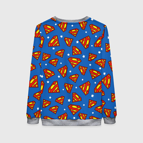 Женский свитшот Супермен паттерн / 3D-Меланж – фото 2