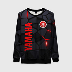 Свитшот женский Yamaha - плиты с эффектом свечения, цвет: 3D-черный