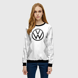 Свитшот женский Volkswagen white poly, цвет: 3D-черный — фото 2