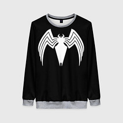 Свитшот женский Venom - spider logo, цвет: 3D-меланж