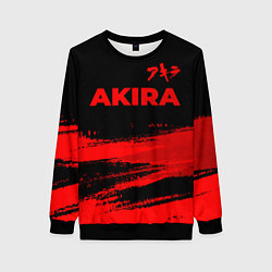 Свитшот женский Akira - red gradient посередине, цвет: 3D-черный