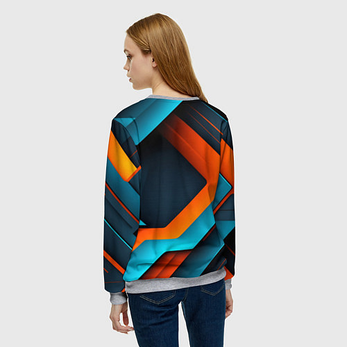 Женский свитшот Dota 2 абстракция из линий / 3D-Меланж – фото 4