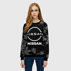 Свитшот женский Снежный Nissan, цвет: 3D-черный — фото 2