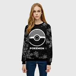 Свитшот женский Снежный Pokemon, цвет: 3D-черный — фото 2