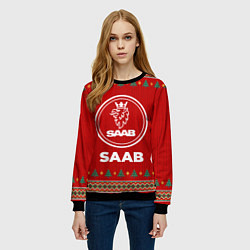 Свитшот женский Saab new year, цвет: 3D-черный — фото 2