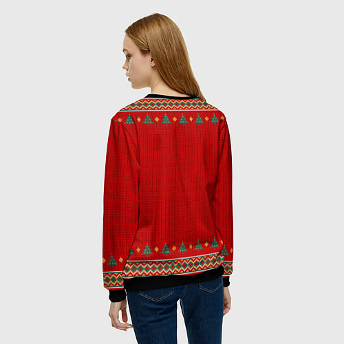 Женский свитшот FNAF new year / 3D-Черный – фото 4