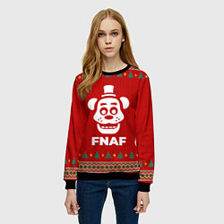 Свитшот женский FNAF new year, цвет: 3D-черный — фото 2