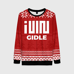 Свитшот женский Новогодний Gidle, цвет: 3D-черный