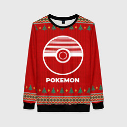 Свитшот женский Pokemon new year, цвет: 3D-черный