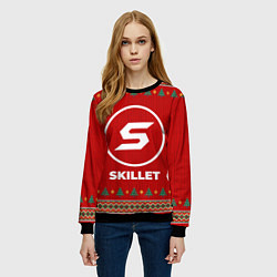 Свитшот женский Skillet new year, цвет: 3D-черный — фото 2
