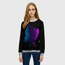 Свитшот женский Neon Groot, цвет: 3D-меланж — фото 2