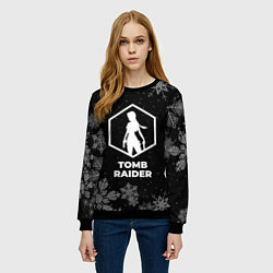 Свитшот женский Снежный Tomb Raider, цвет: 3D-черный — фото 2
