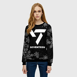 Свитшот женский Снежный Seventeen, цвет: 3D-черный — фото 2