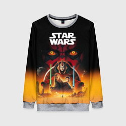 Свитшот женский Звездные войны - Скрытая угроза, цвет: 3D-меланж