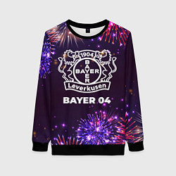 Свитшот женский Праздничный Bayer 04, цвет: 3D-черный