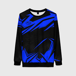 Свитшот женский Субару - синий, цвет: 3D-черный