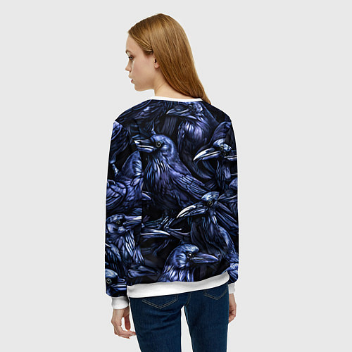 Женский свитшот Черные вороны / 3D-Белый – фото 4