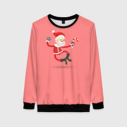 Свитшот женский Весёлый санта, цвет: 3D-черный
