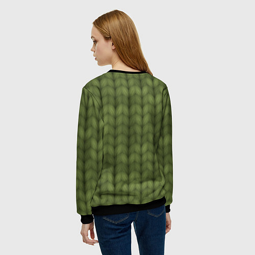 Женский свитшот Лесное тепло / 3D-Черный – фото 4