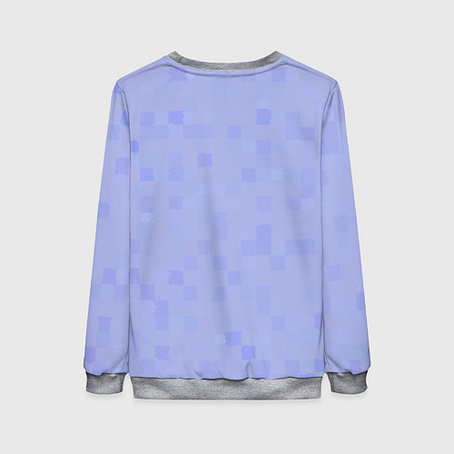 Женский свитшот Пиксельная клетка / 3D-Меланж – фото 2