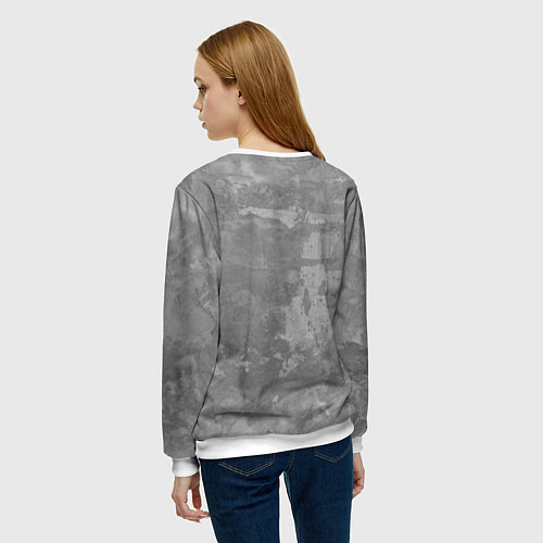 Женский свитшот Arctic Monkeys - серый бетон / 3D-Белый – фото 4