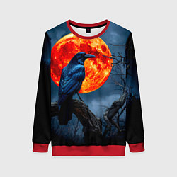 Женский свитшот Ворон на закате