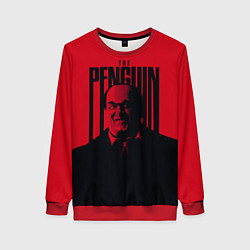 Свитшот женский Освальд Кобб Пингвин, цвет: 3D-красный