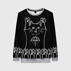 Свитшот женский Bring Me the Horizon: cat rock, цвет: 3D-меланж