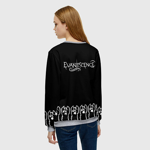 Женский свитшот Evanescence: cat rock / 3D-Меланж – фото 4
