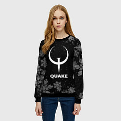 Свитшот женский Снежный Quake, цвет: 3D-черный — фото 2