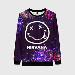 Свитшот женский Праздничный Nirvana, цвет: 3D-черный