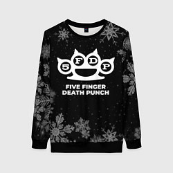 Свитшот женский Снежный Five Finger Death Punch, цвет: 3D-черный