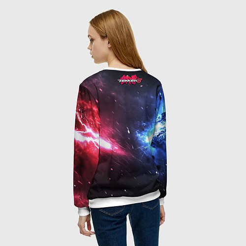 Женский свитшот Сопротивление в Tekken 8 / 3D-Белый – фото 4