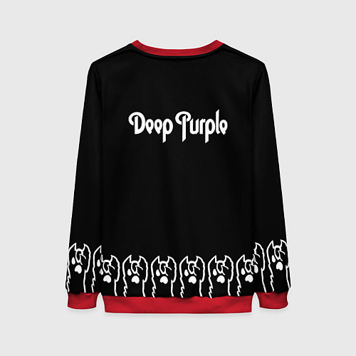 Женский свитшот Deep Purple: cat rock / 3D-Красный – фото 2