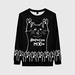 Женский свитшот Depeche Mode: cat rock