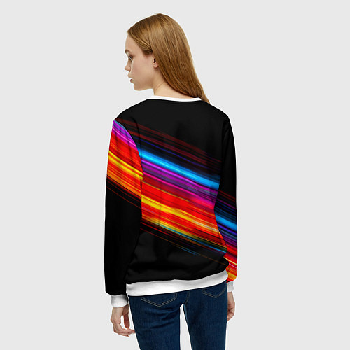 Женский свитшот Bicycle moto cross / 3D-Белый – фото 4