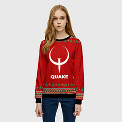Свитшот женский Quake new year, цвет: 3D-черный — фото 2