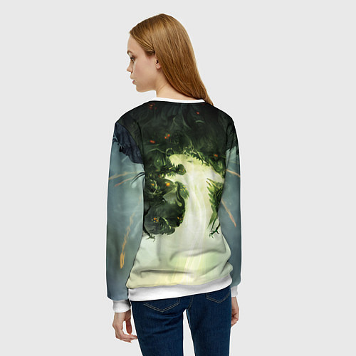 Женский свитшот Illustration Dragon Age Inquisition / 3D-Белый – фото 4