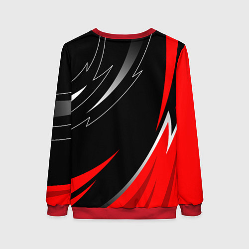 Женский свитшот Mitsubishi - red and black / 3D-Красный – фото 2