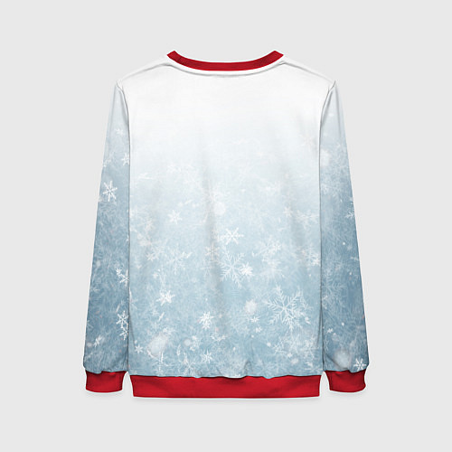 Женский свитшот Санта с гитарой / 3D-Красный – фото 2