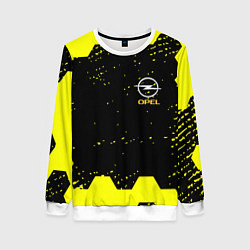 Свитшот женский Opel auto hexagon steel, цвет: 3D-белый