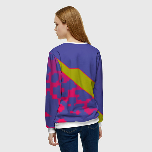 Женский свитшот Counter strike camo line / 3D-Белый – фото 4