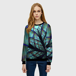 Свитшот женский Абстракция неон, цвет: 3D-черный — фото 2
