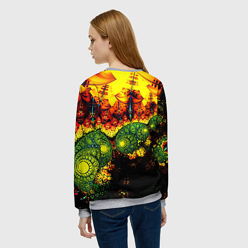 Женский свитшот Абстракция осколки / 3D-Меланж – фото 4