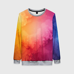 Свитшот женский Облака краски, цвет: 3D-меланж