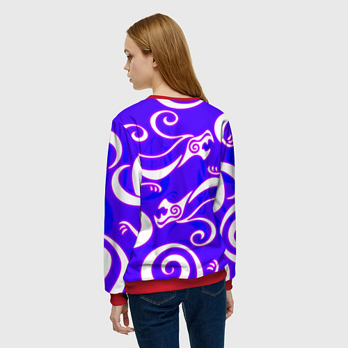 Женский свитшот The Witcher dragon neno / 3D-Красный – фото 4