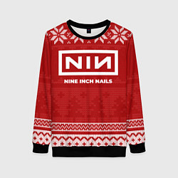 Свитшот женский Новогодний Nine Inch Nails, цвет: 3D-черный