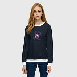 Свитшот женский Розовая овца среди черных овец, цвет: 3D-белый — фото 2