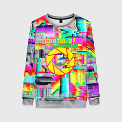 Свитшот женский Portal 2 краски, цвет: 3D-меланж